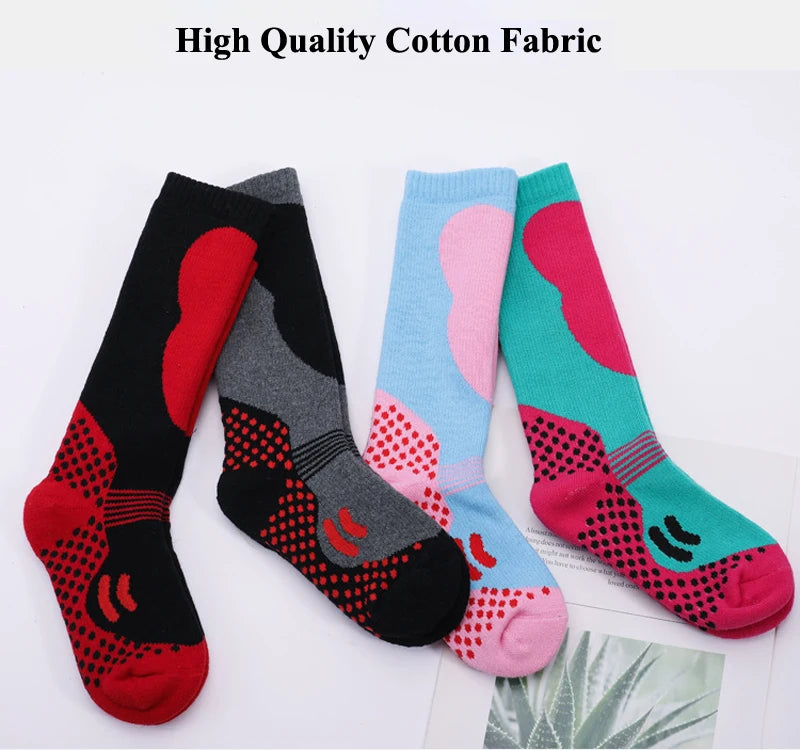 New Thermal Kids Ski Socks Cotton Thicker Warm Outdoor Sport Socks Snow Cycling Skiing Sock Children Thermosocks Girls Boys Gift