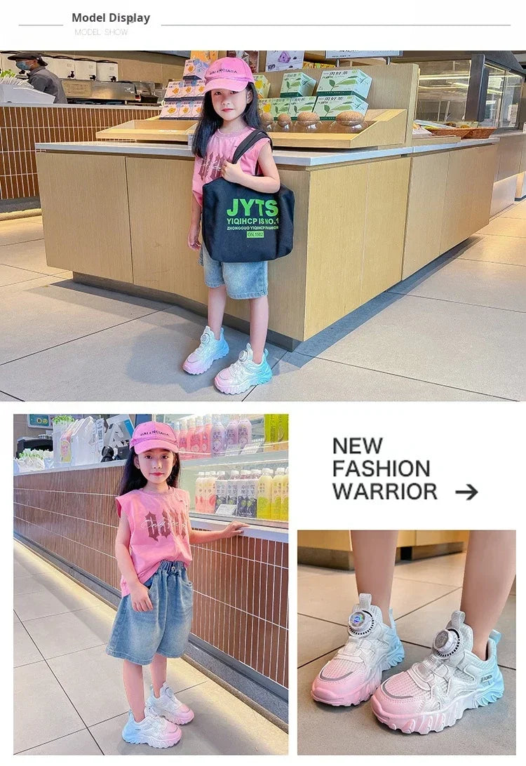 Children Sneakers Unisex Dad's Shoes Baby Boy Trainers Girls Shoes Clunky Sports Tennis Casual Flats Child Infant Footwear