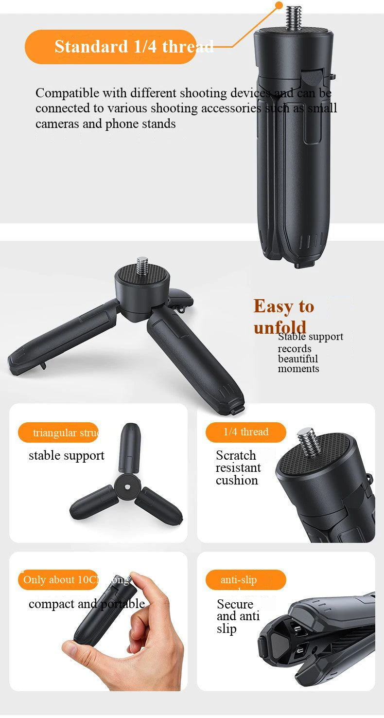 For Insta360 Luna Ultra Portable Mini Tripod Desktop Holder Monopod Gimbal Camera Accessories