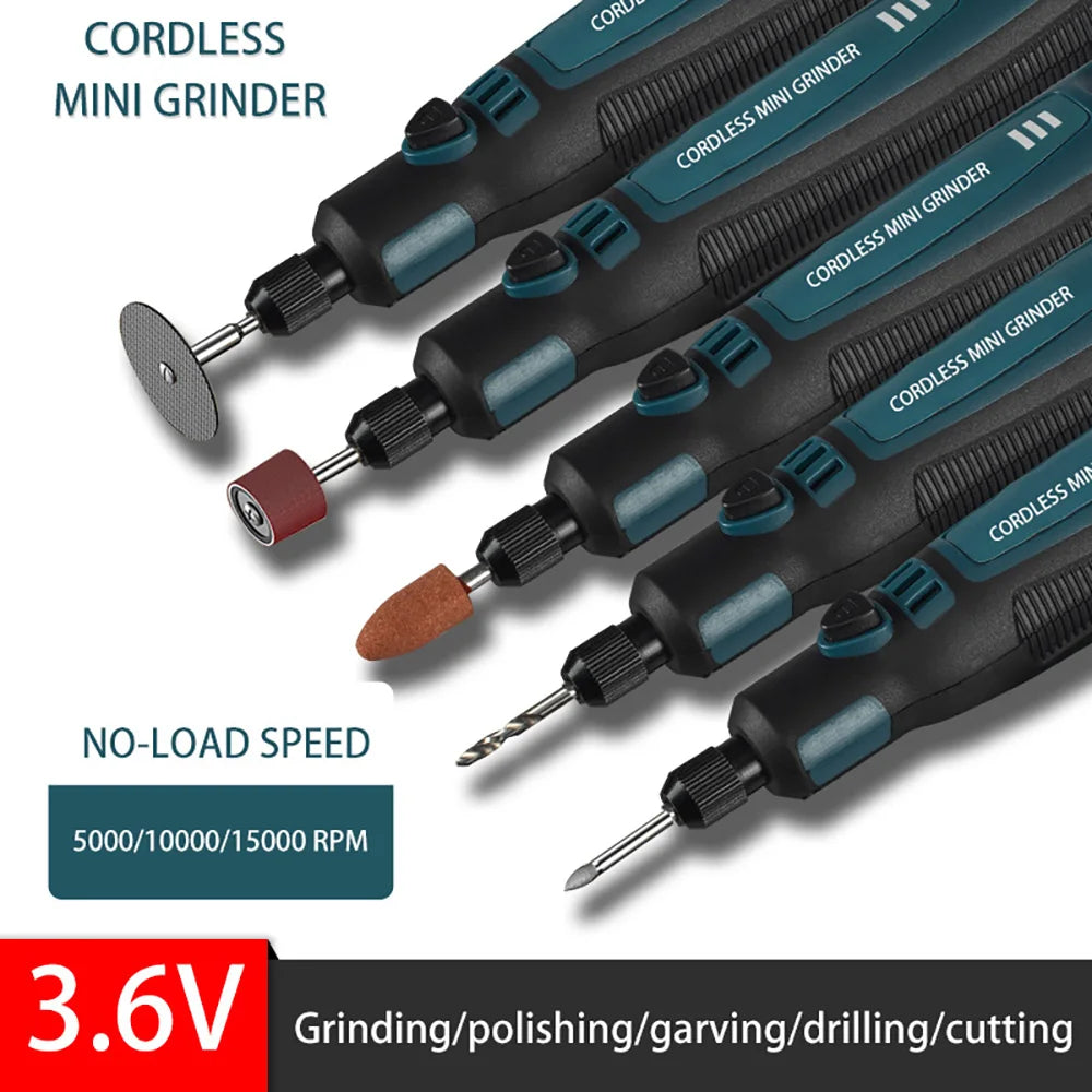 5000-10000-15000r 3.6V USB Wireless Electric Drill Engraving Pen Mini Grinder for Grinding/Polishing/Engraving/Drilling/Cutting