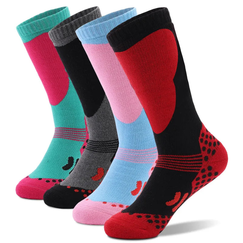 New Thermal Kids Ski Socks Cotton Thicker Warm Outdoor Sport Socks Snow Cycling Skiing Sock Children Thermosocks Girls Boys Gift