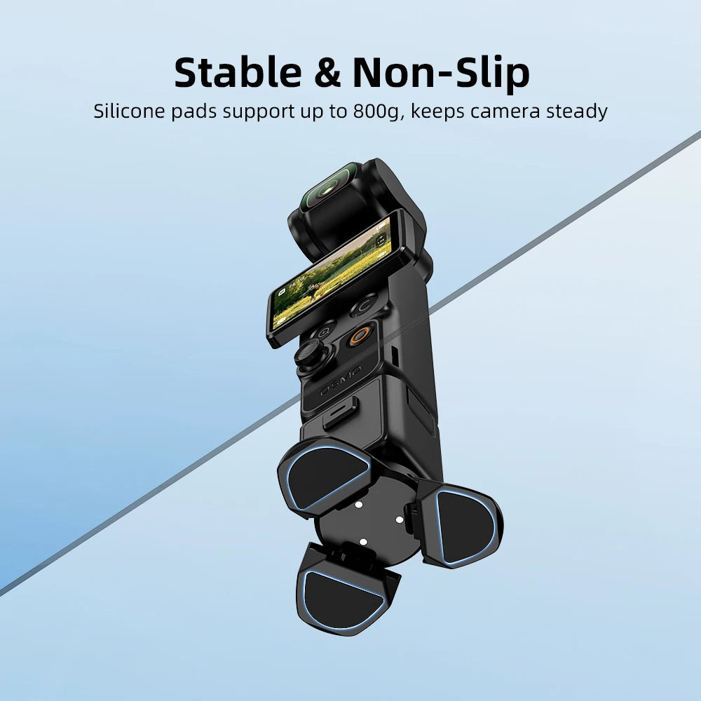 BRDRC Tripod or DJI OSMO Pocket 4/Insta360 Luna Ultra Accessories Mini Metal Tripod Desktop Photography Stand Magnetic Mount