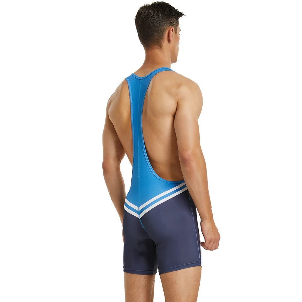 New Coming Men's One-Piece Wrestling Singlet Sport Dance Leotard Unitard Short Jumpsuit