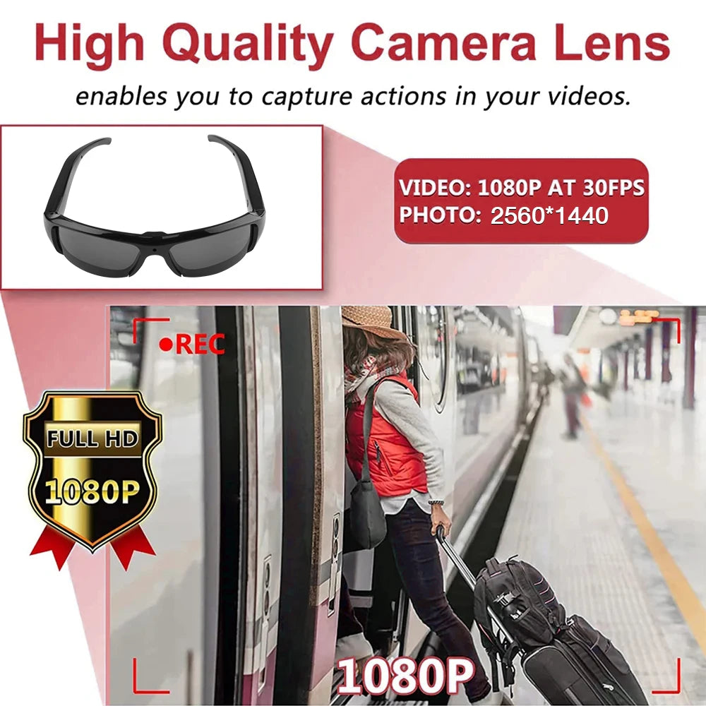 HD 1080P Mini Glasses Camera Wearable Portable Outdoor Security Sports DV DVR Video Recorder Surveillance Camcorder For Driving