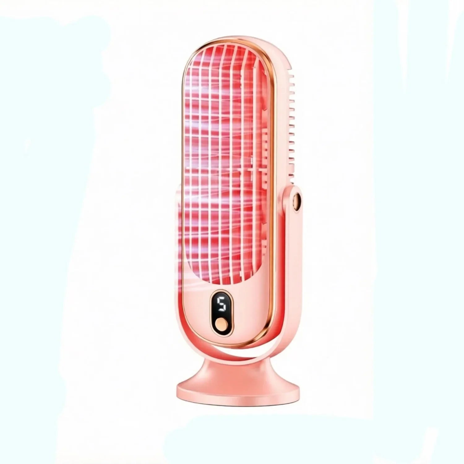 Portable USB Desk Fan Dual Motor 5-Speed LED Large Battery 360° Cooling Quiet for Office Home Travel Camping RV