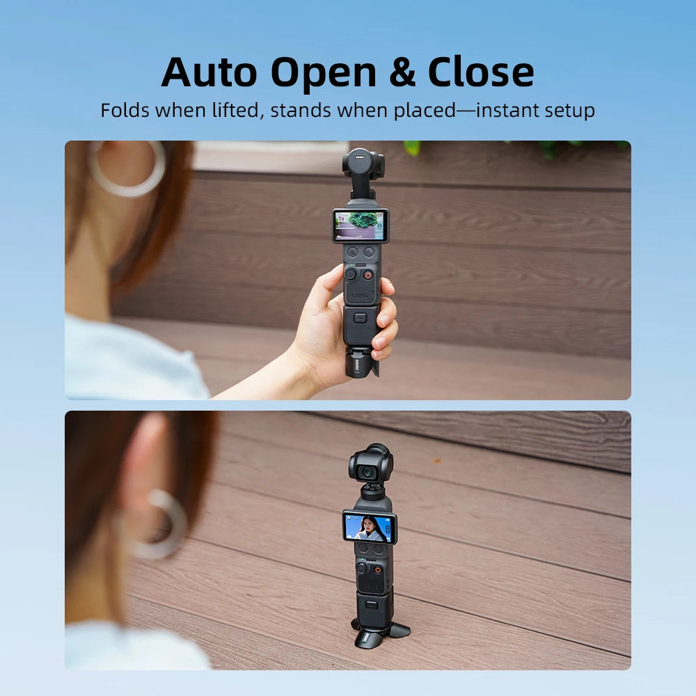 BRDRC Tripod or DJI OSMO Pocket 4/Insta360 Luna Ultra Accessories Mini Metal Tripod Desktop Photography Stand Magnetic Mount