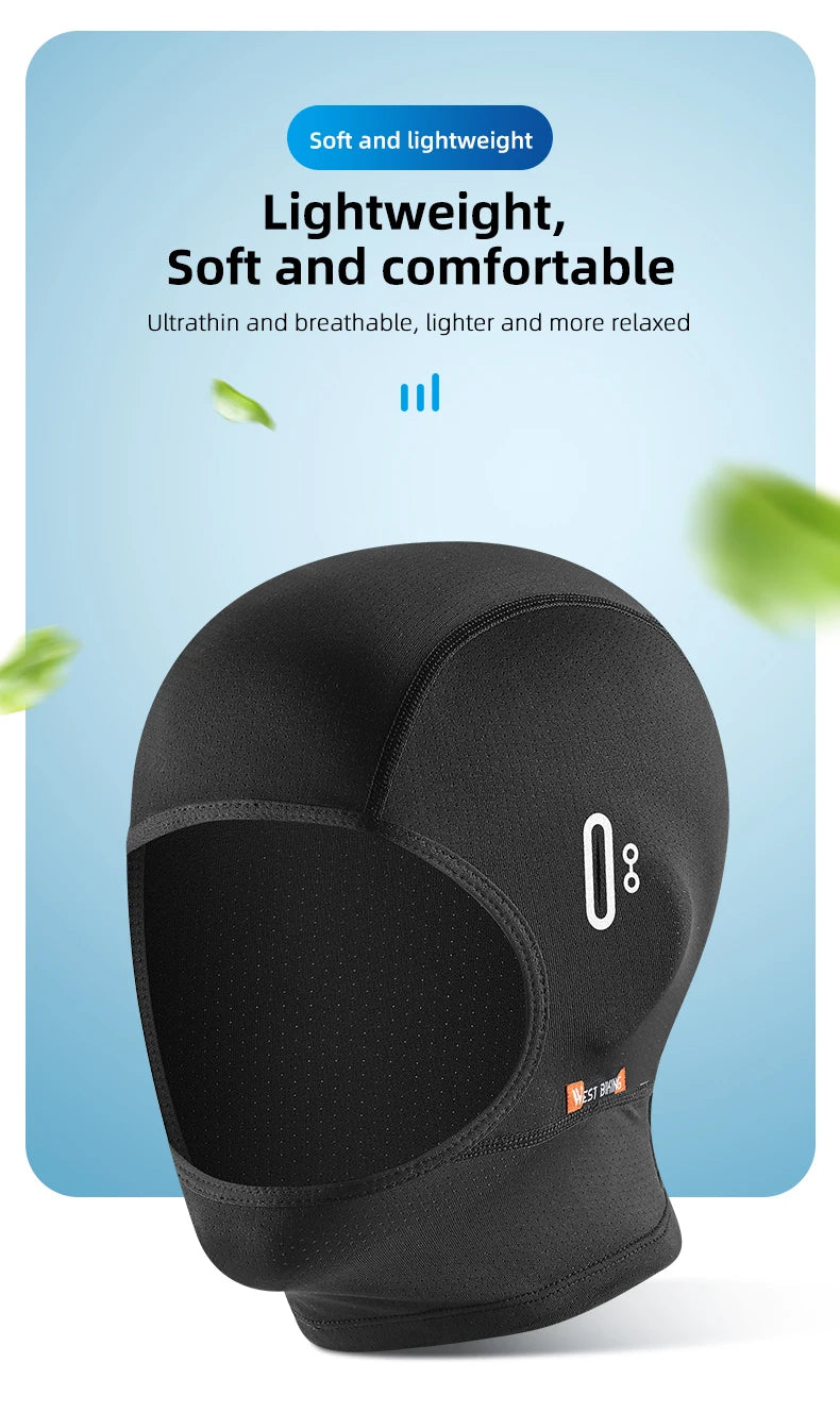 WEST BIKING Summer Motorcycle Bike Moisture-Wicking Balaclava UV Protection Breathable Running Fishing Caps Cooling Sport Gear