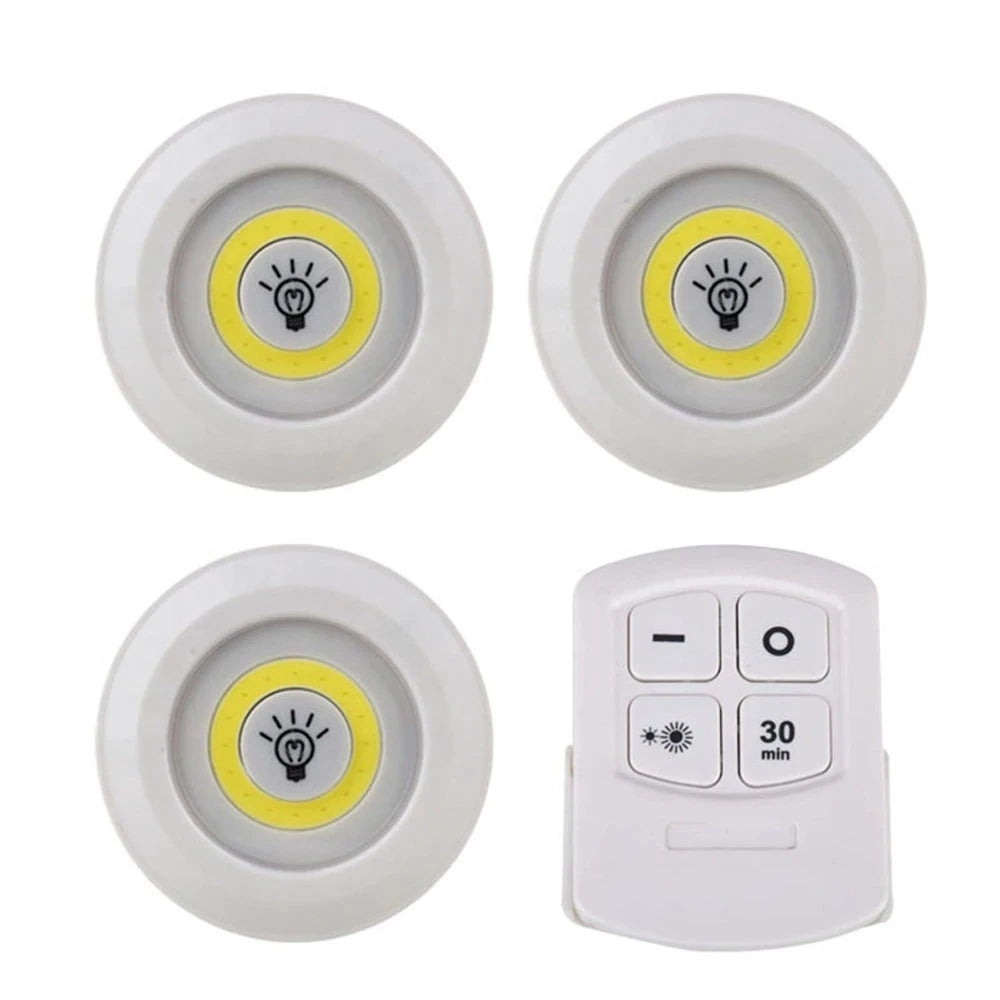 Dimmable LED Under Cabinet Light with Remote Control Battery Operated LED Closets Lights Wardrobe Bathroom lighting White/Warm