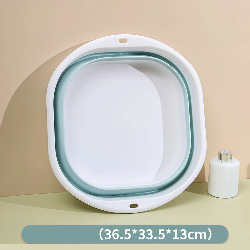Plastic Folding Basins Portable Wash Basins Folding Laundry Tub Adult Baby Bath Basin Bathroom Kitchen Accessories Wash Basin
