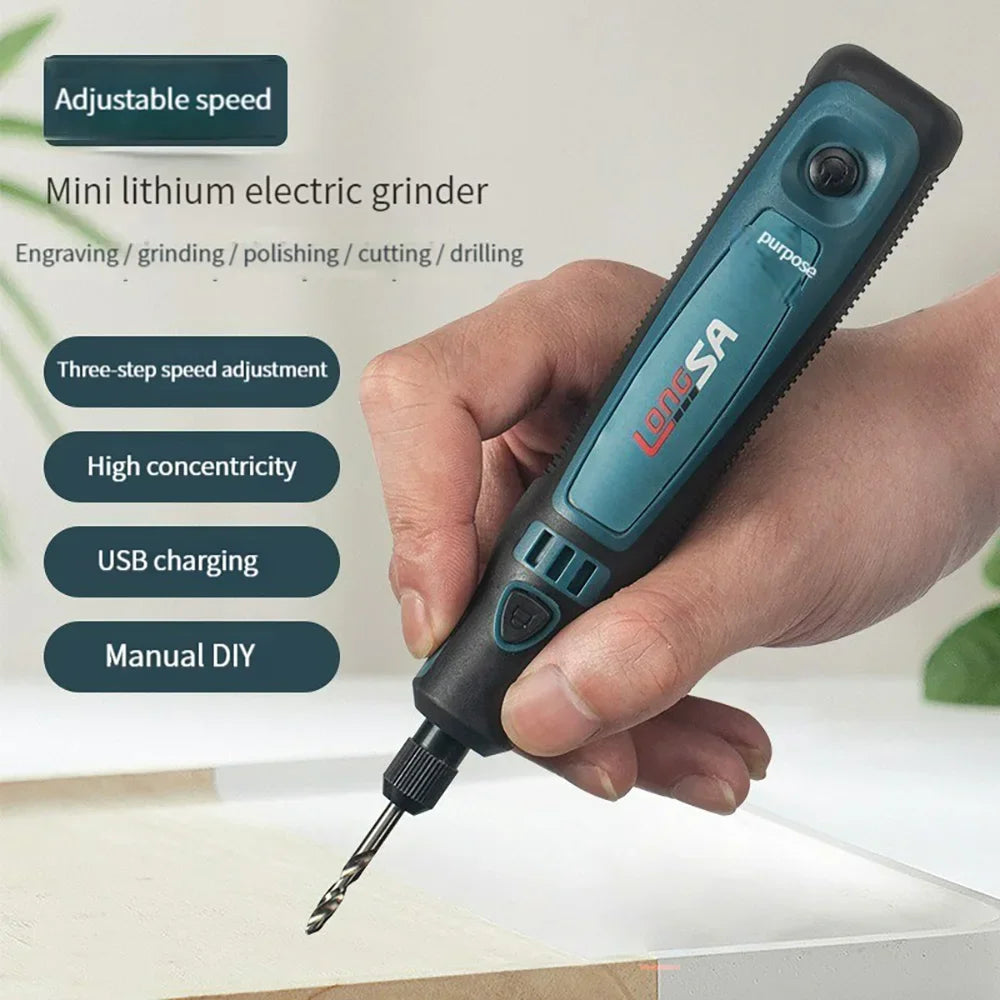 5000-10000-15000r 3.6V USB Wireless Electric Drill Engraving Pen Mini Grinder for Grinding/Polishing/Engraving/Drilling/Cutting