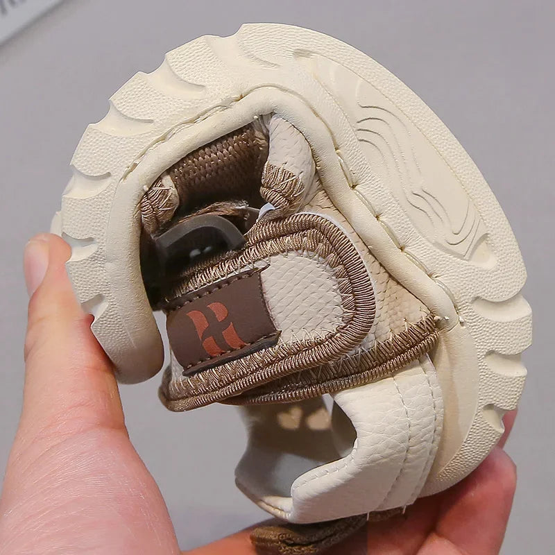 Children Sandals for Boys 2025 Summer New Fashion Korean Style Soft Bottom Anti-slippery Versatile Sports Simple Beach Shoes