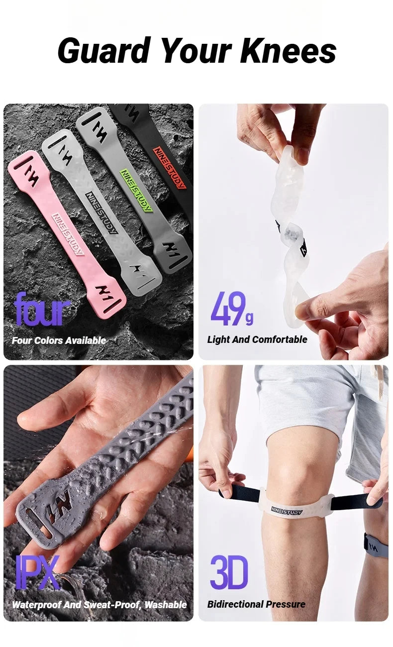 Tendon Support Strape Brace Shock Absorption Compression Strap Pads Sport Protection Adjustable PVC Knee Patellar Band