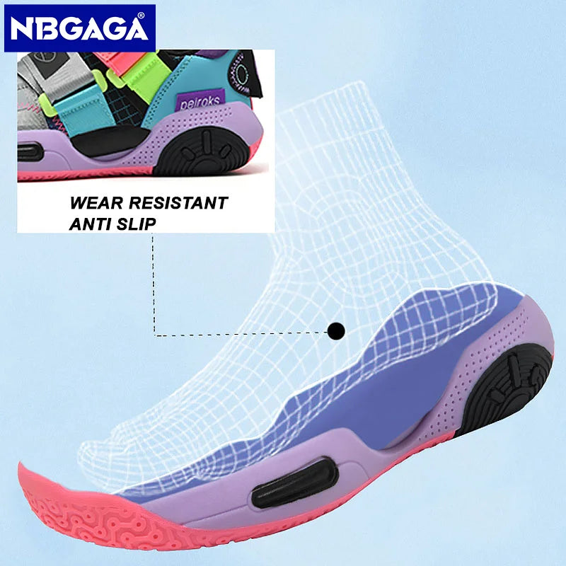 Children's Basketball Shoes For Boys Girls Non-slip Kids Sport Shoes Lightweight Outdoor Sneakers Trainers Footwear