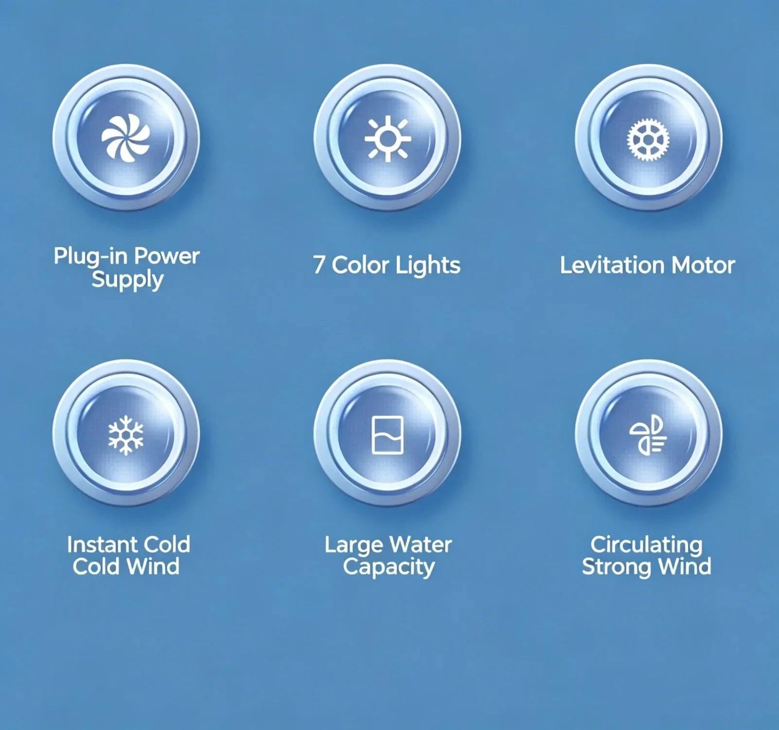 USB Direct Supply Desktop Cooling Humidifier Fan No Built-in Battery Silent Wide Angle Air Cooler With RGB Light Touch Control