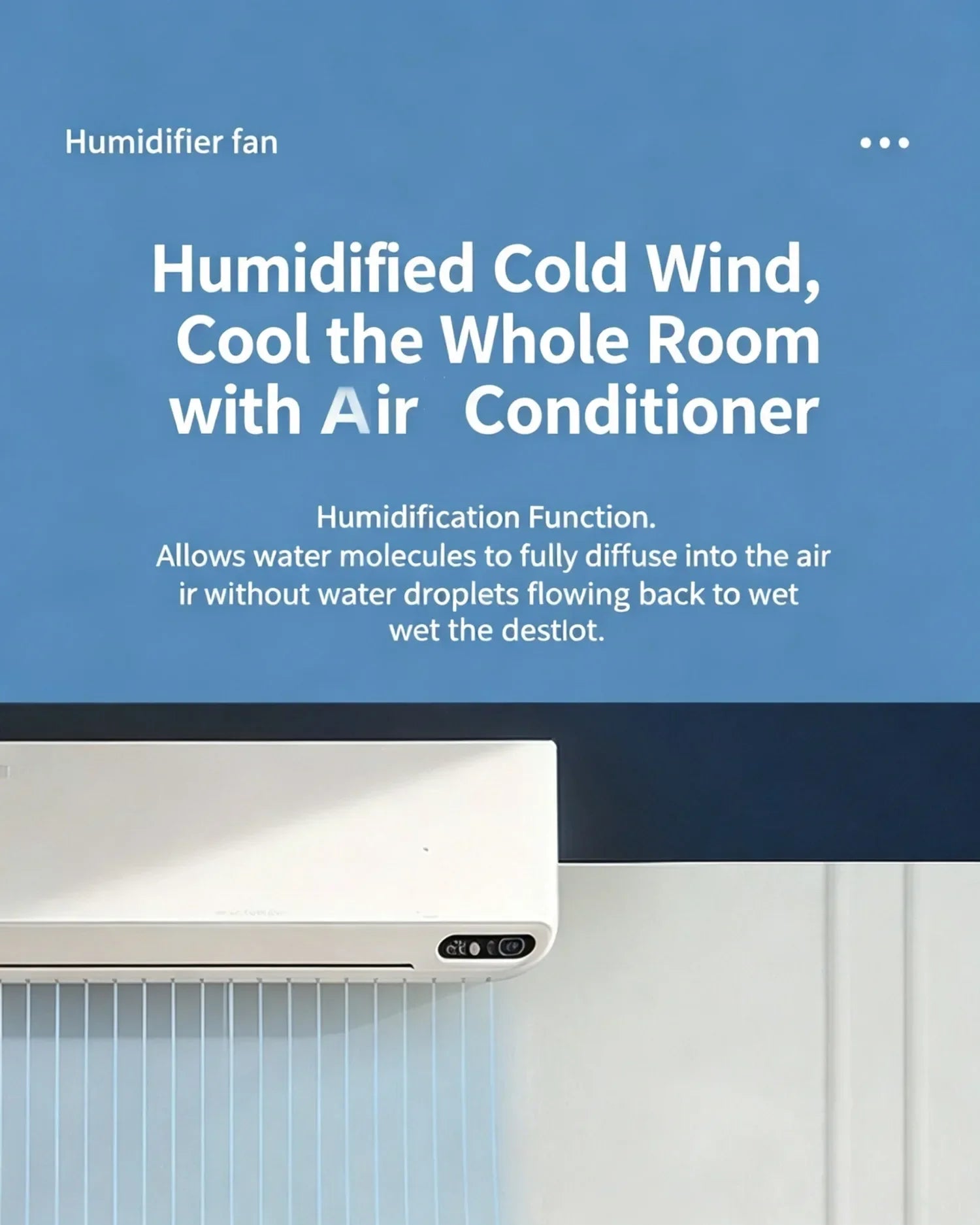 USB Direct Supply Desktop Cooling Humidifier Fan No Built-in Battery Silent Wide Angle Air Cooler With RGB Light Touch Control
