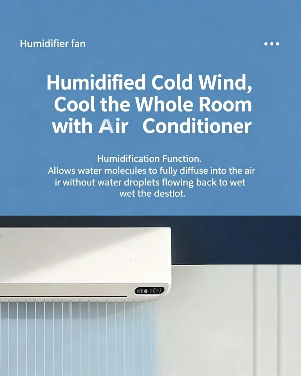 USB Direct Supply Desktop Cooling Humidifier Fan No Built-in Battery Silent Wide Angle Air Cooler With RGB Light Touch Control