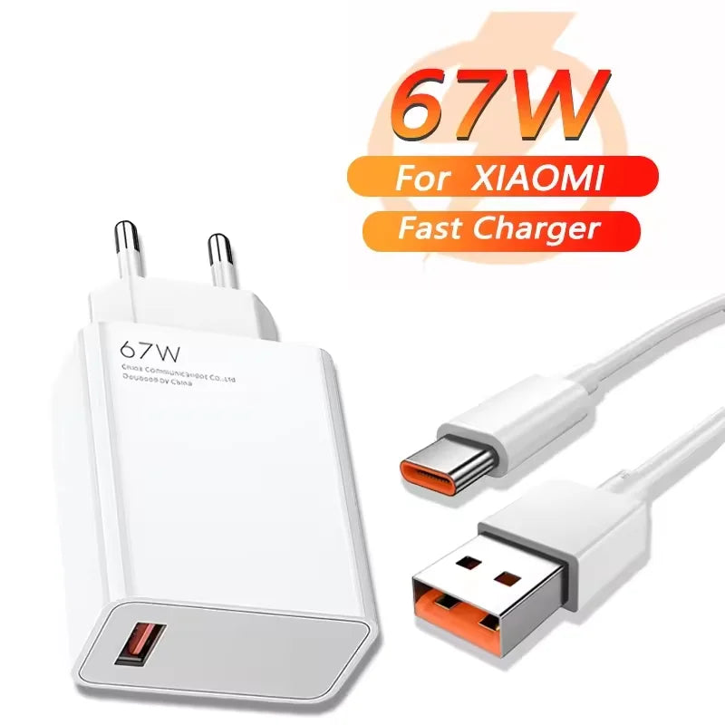 6A 67W ultra-fast wall charger is suitable for electronic universal devices with type C USB charging cable
