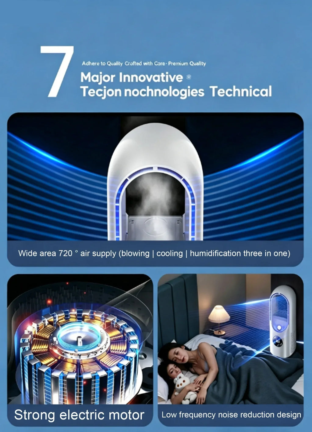 USB Direct Supply Desktop Cooling Humidifier Fan No Built-in Battery Silent Wide Angle Air Cooler With RGB Light Touch Control
