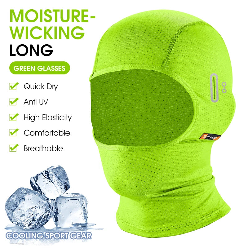 WEST BIKING Summer Motorcycle Bike Moisture-Wicking Balaclava UV Protection Breathable Running Fishing Caps Cooling Sport Gear
