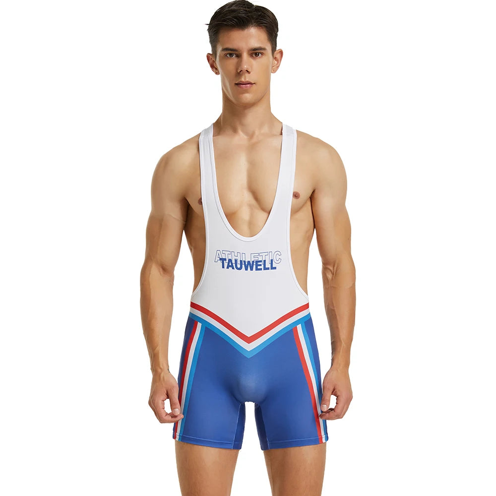 New Coming Men's One-Piece Wrestling Singlet Sport Dance Leotard Unitard Short Jumpsuit