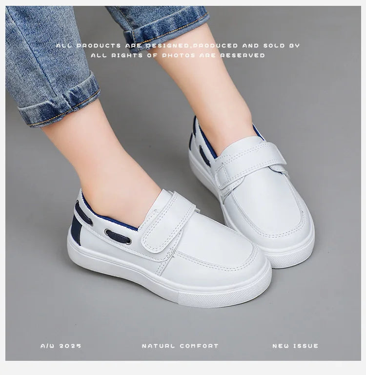 Toddler Boys Fashion Versatile Sneakers 2026 New Spring Kids School Loafers Soft Sole Slip-on Comfort Outdoor Kids Play Footwear