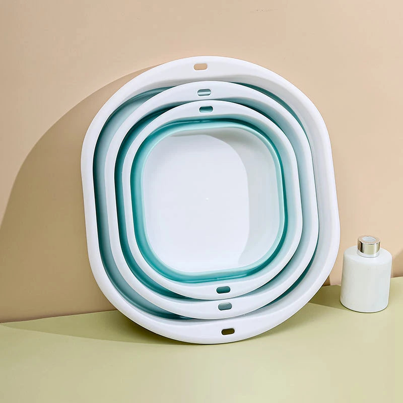 Plastic Folding Basins Portable Wash Basins Folding Laundry Tub Adult Baby Bath Basin Bathroom Kitchen Accessories Wash Basin