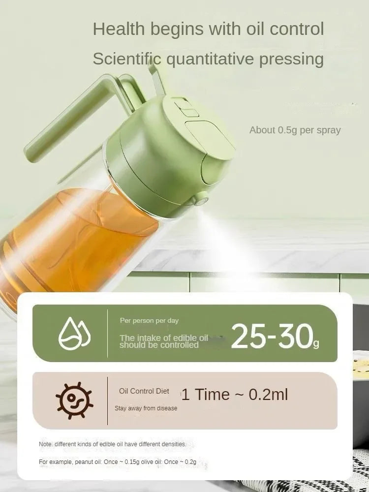 2 in 1 Pour Spray Sprayer Kitchen Fryer Air Spray Oil Dispenser Bottle for Olive Oil Cooking Frying BBQ Camping Large Capacity