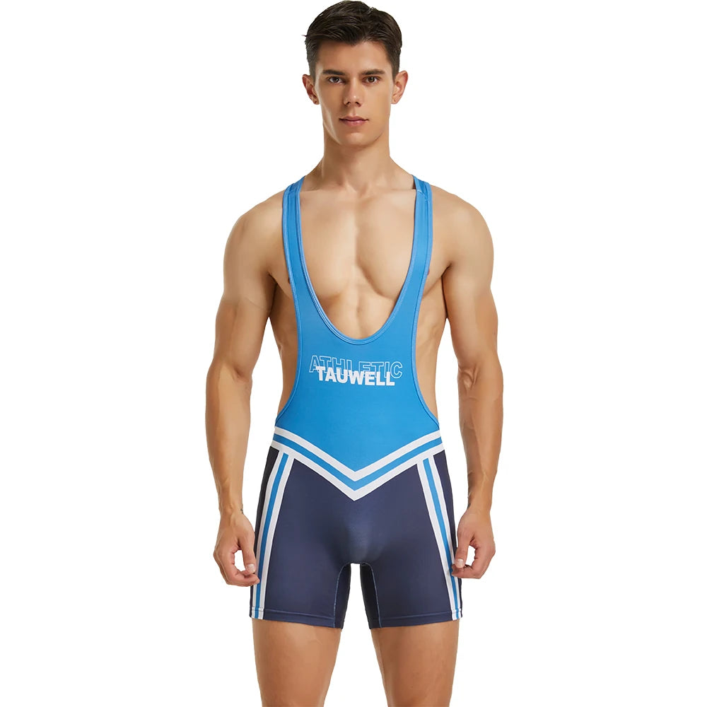 New Coming Men's One-Piece Wrestling Singlet Sport Dance Leotard Unitard Short Jumpsuit