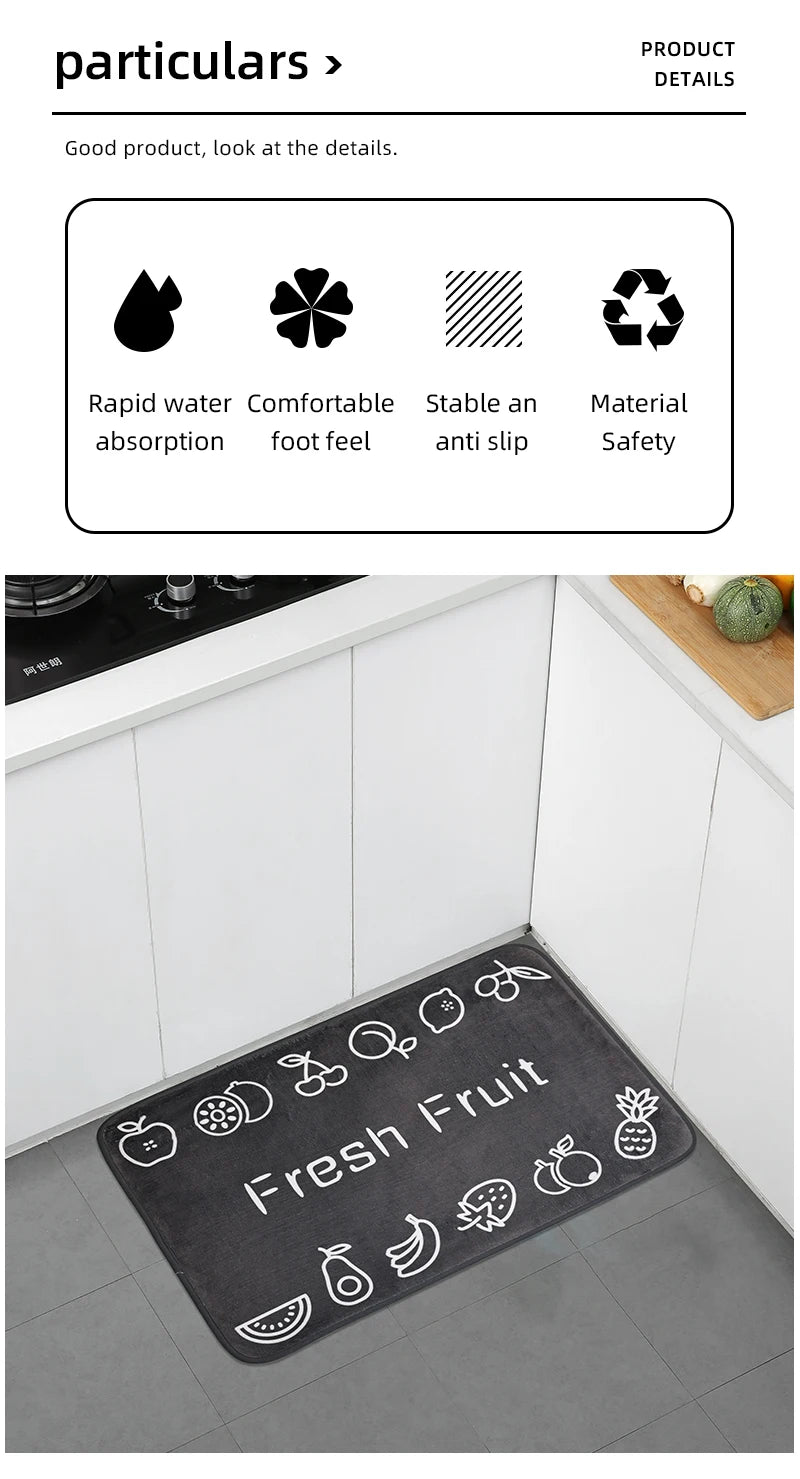 1piece Multi-purpose Sponge Water Absorption Mat:Kitchen,Bathroom Bathroom Anti-skid,Moisture Absorption,Machine Washable Carpet