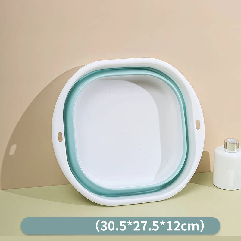 Plastic Folding Basins Portable Wash Basins Folding Laundry Tub Adult Baby Bath Basin Bathroom Kitchen Accessories Wash Basin