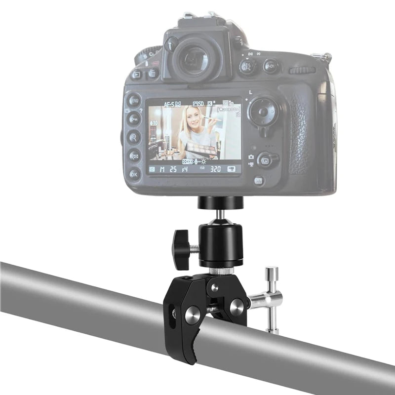 360 ° Fixed Bracket for Photography Equipment Camera Projectors Flashlights Light Stands Tripods 1/4 Screw Accessory