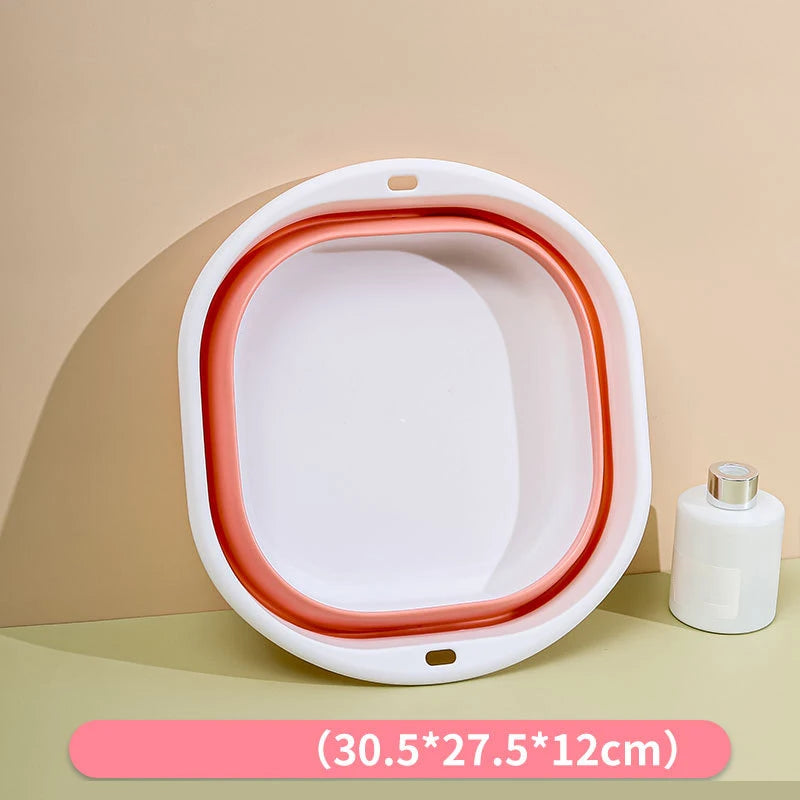 Plastic Folding Basins Portable Wash Basins Folding Laundry Tub Adult Baby Bath Basin Bathroom Kitchen Accessories Wash Basin