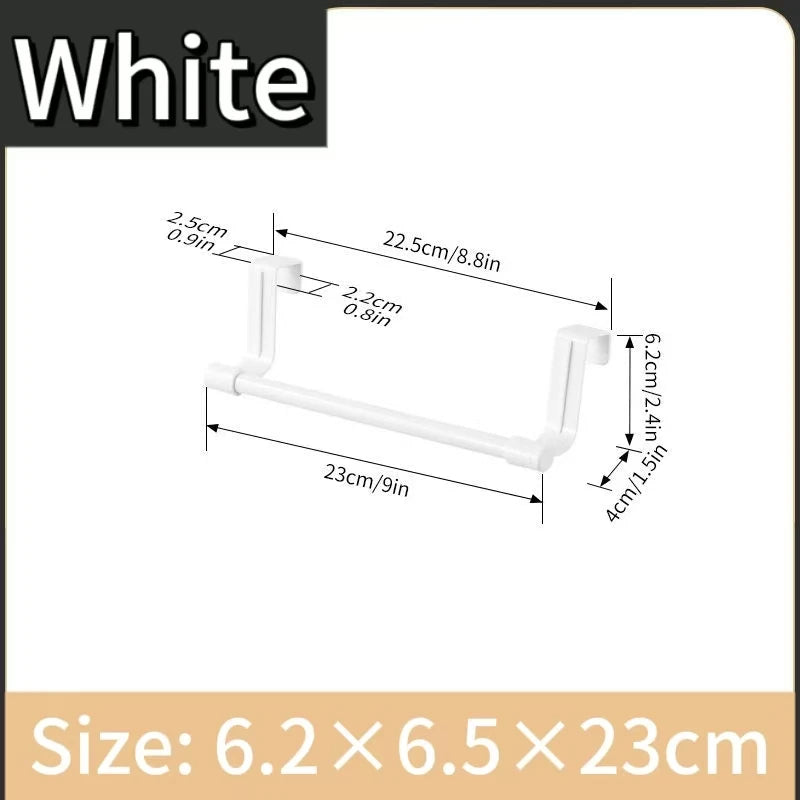 1/2pcs Wall Mounted Kitchen Cabinet Towel Rack-A Space Saving Cloth Rack Suitable for Homes and Bathrooms,No Drilling Required