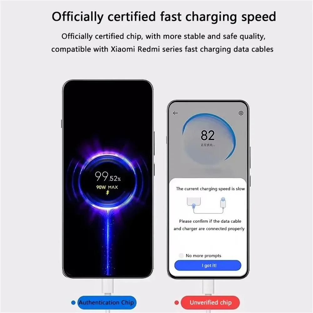 90W USB Charger Turbo Fast Charge 6A Type C Cable for Phone Adapter for Xiaomi 15 14 13 12 11 10 Ultra Redmi Note 12T 13 Pro