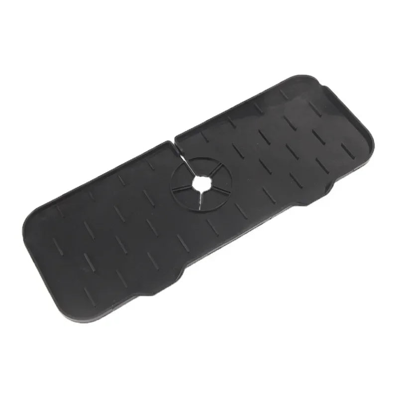 Household washbasin sink silicone drain drying pad, kitchen faucet splash proof folding drain pad, sink water blocking pad