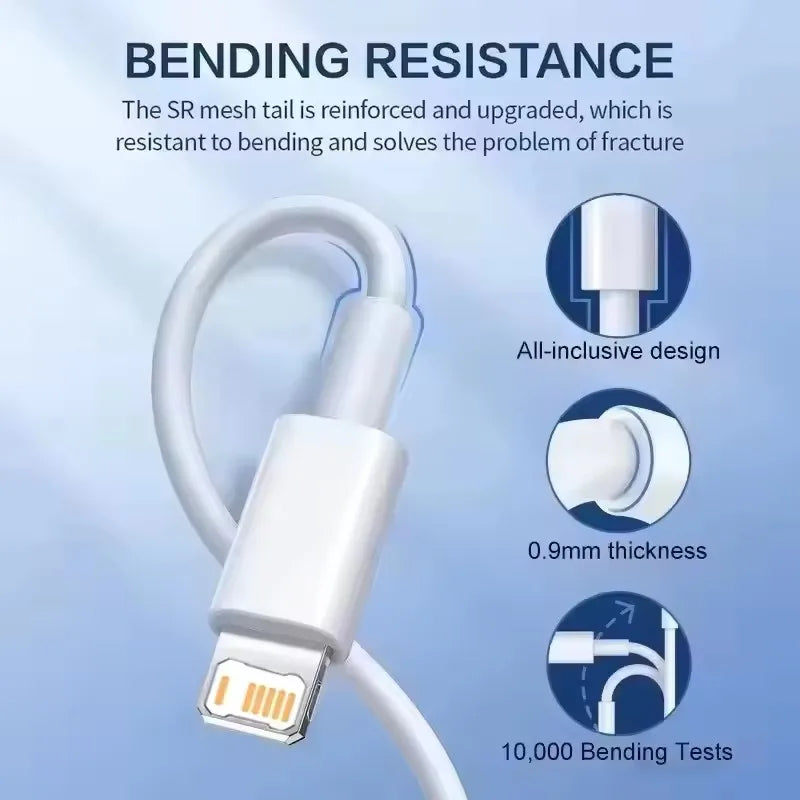 20W PD EU Plug Fast Wall Charger For iPhone 11 12 13 mini 14 Pro Max X XR XS Max USB-C Quick Charging Phone Charger PD Cable Kit