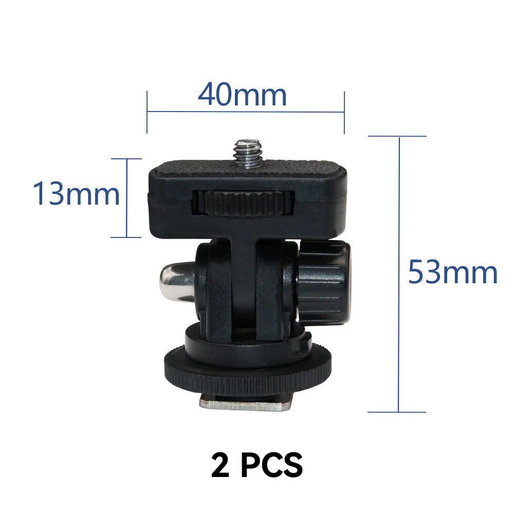 1 PCS Photography DSLR Accessories 1/4 Inch Screw Angle Adjustable Flash Tools Ball Head Hot Shoe Mount Photo Studio