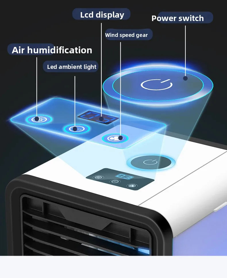 Superior New USB Mini Air Conditioning Fan Cooler Home Desktop Refrigeration Small Air Conditioning Mobile Humidification Coolin