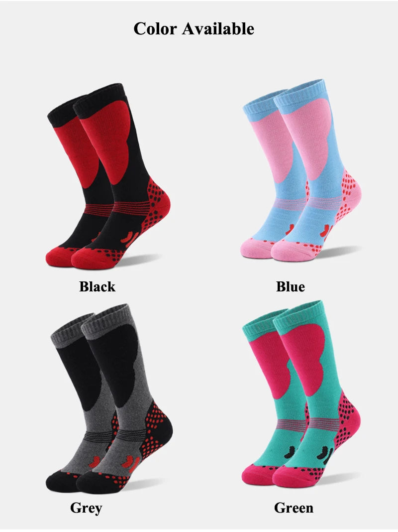 New Thermal Kids Ski Socks Cotton Thicker Warm Outdoor Sport Socks Snow Cycling Skiing Sock Children Thermosocks Girls Boys Gift