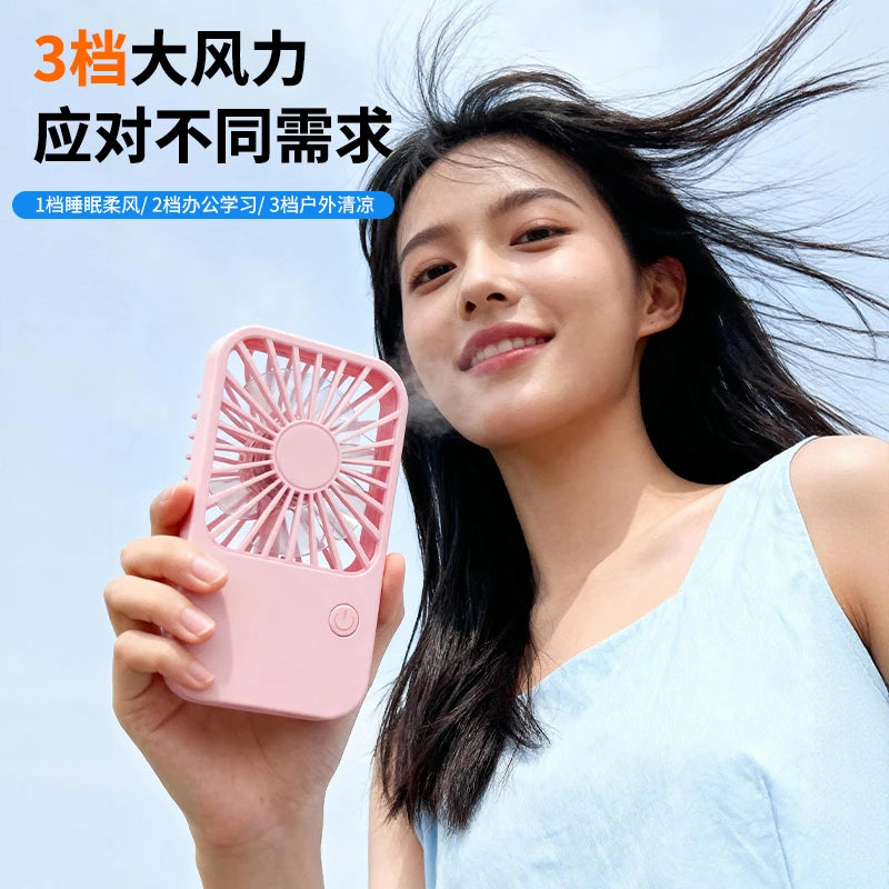 USB Desk Fan Small Quiet Personal Cooler Portable Mini Fan 3 Speeds Adjustable Table Fan for Home Office Bedroom