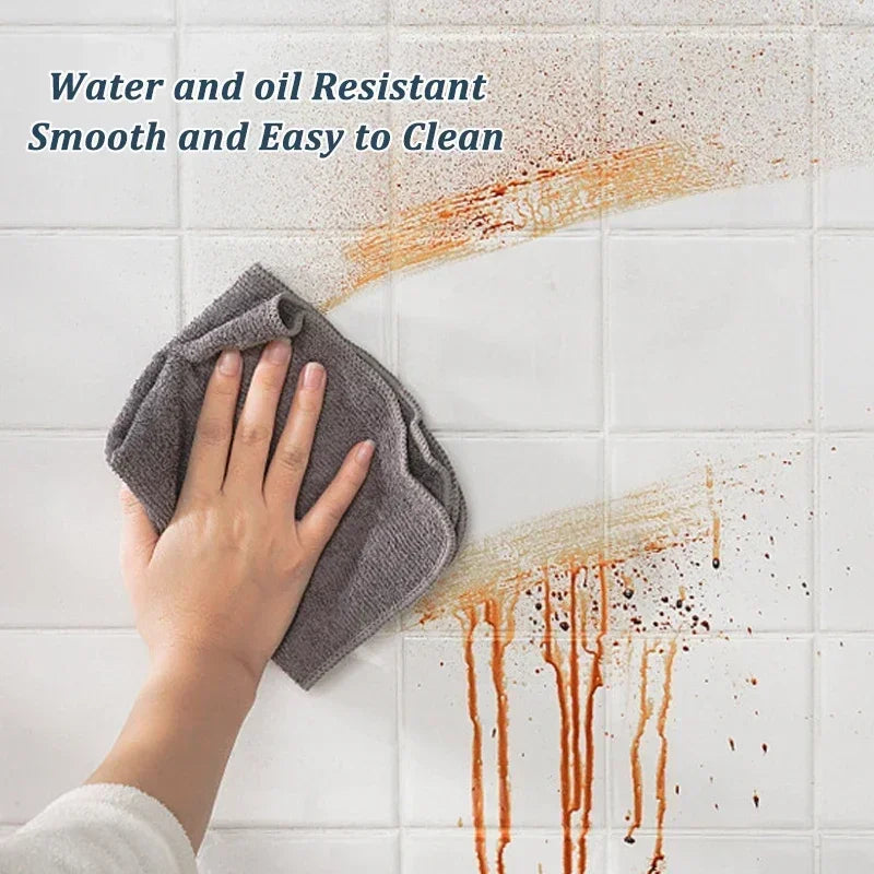 Wall Protector Film Kitchen Oil Proof Wall Sticker Stove Cabinet Heat-resisting Self Adhesive Wallpaper Waterproof Decoration