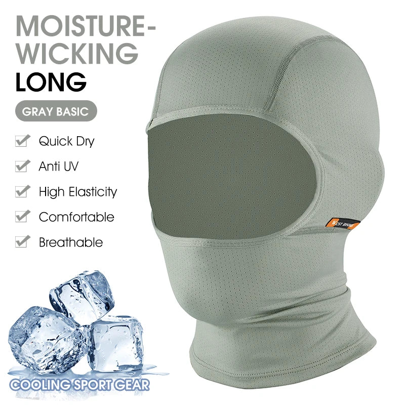 WEST BIKING Summer Motorcycle Bike Moisture-Wicking Balaclava UV Protection Breathable Running Fishing Caps Cooling Sport Gear