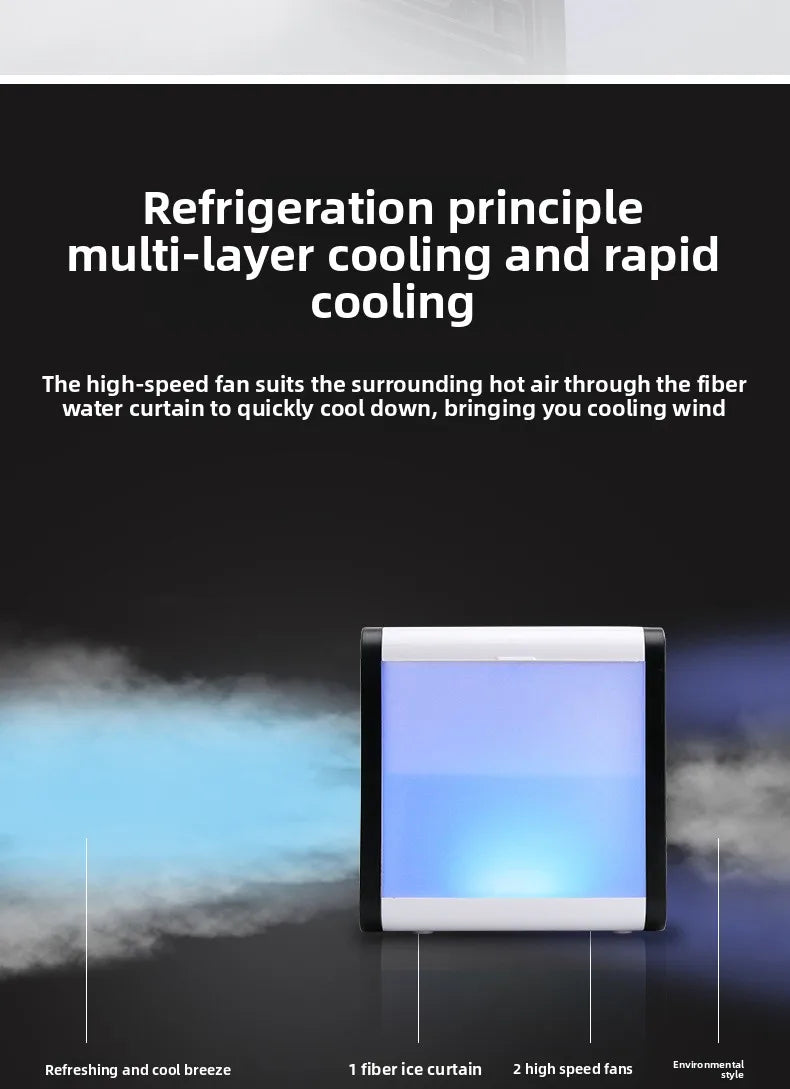 Superior New USB Mini Air Conditioning Fan Cooler Home Desktop Refrigeration Small Air Conditioning Mobile Humidification Coolin