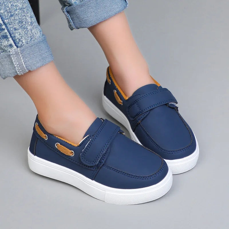 Toddler Boys Fashion Versatile Sneakers 2026 New Spring Kids School Loafers Soft Sole Slip-on Comfort Outdoor Kids Play Footwear