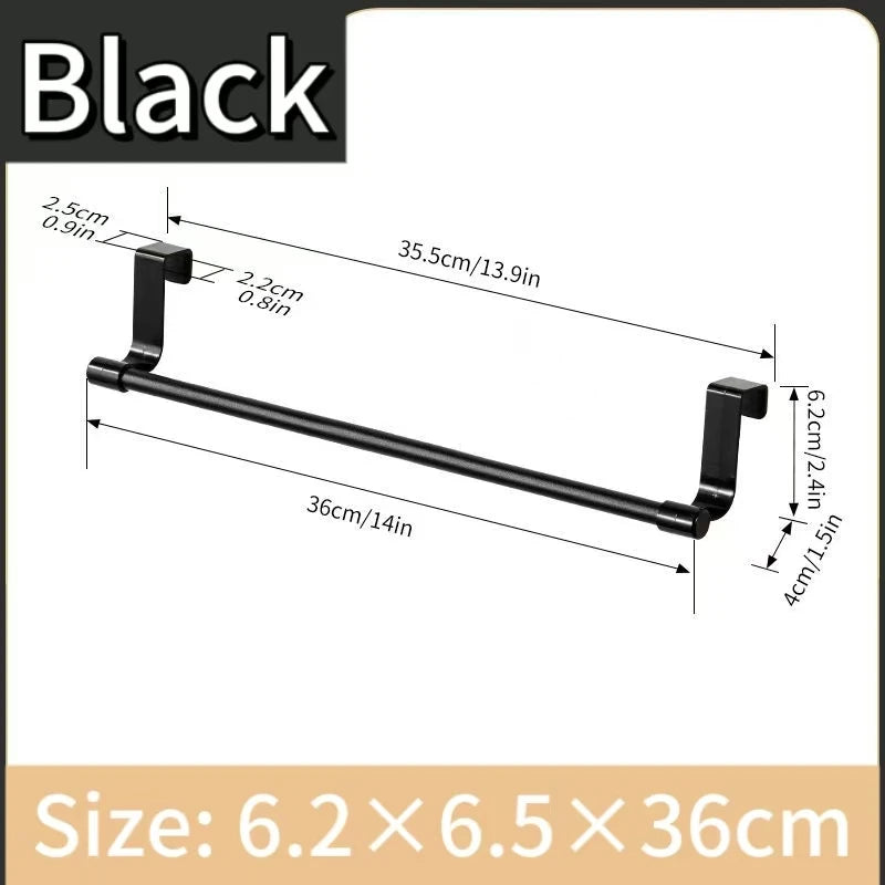 1/2pcs Wall Mounted Kitchen Cabinet Towel Rack-A Space Saving Cloth Rack Suitable for Homes and Bathrooms,No Drilling Required