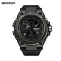 SANDA 739 Luxury Digital Quartz Watch for Men Military Army Waterproof Sport Wristwatches LED Dual Display Mens Reloj Hombre
