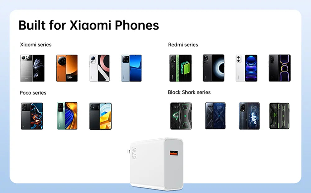 67W EU US Ultra Fast Charger For Xiaomi 11 12 13T 14T 15 Redmi Note 11T 12T 13 14 Pro POCO Type C USB Turbo Rapid Charging Cable