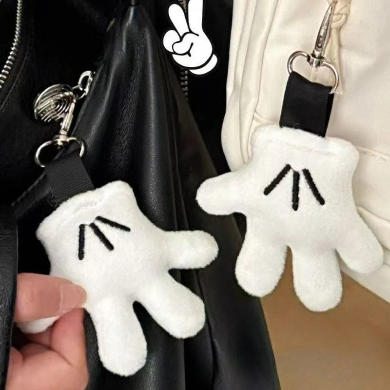 Plush Hand Pendant Cute Keychain Cartoon Mouse Small Backpack  Anime Fashion Car Keys Hangings Couple Wearing Jewelry Gifts