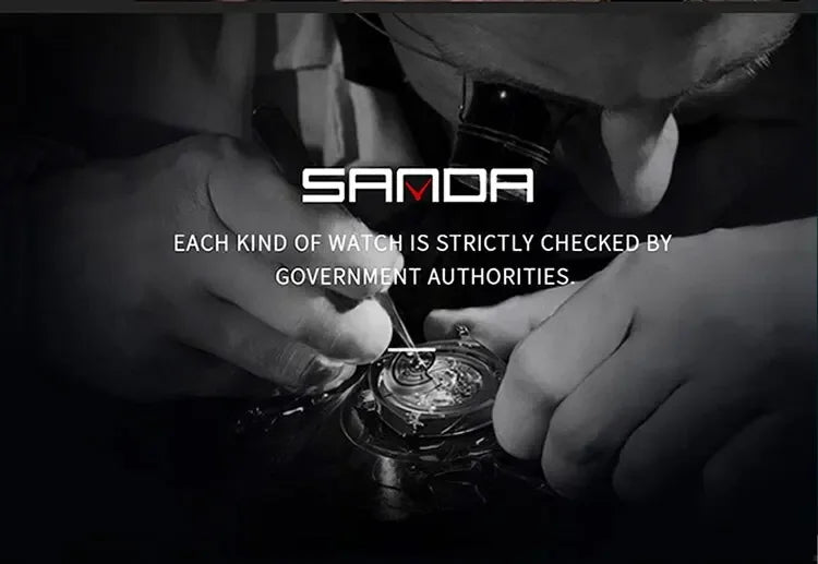 SANDA 739 Luxury Digital Quartz Watch for Men Military Army Waterproof Sport Wristwatches LED Dual Display Mens Reloj Hombre