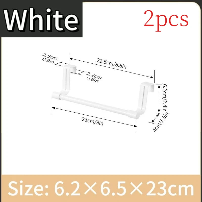 1/2pcs Wall Mounted Kitchen Cabinet Towel Rack-A Space Saving Cloth Rack Suitable for Homes and Bathrooms,No Drilling Required